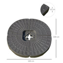Base per Ombrellone da Giardino Ø100x10,5 cm in HDPE Marrone