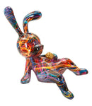 Decorazione Coniglietto Psyco 21,5x10x22 cm in Resina Multicolor      