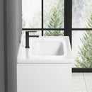 Set Composizione Bagno Pensile Sospeso 80 cm con Specchio Mobile Lavabo e Rubinetto Bianco      
