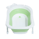 Vaschetta Bagnetto per Neonati Pieghevole Bianco e Verde 89x53.5x38 cm 
