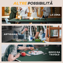 Tavolo da Ping Pong Pieghevole 274x152.5x72 cm con 8 Ruote 2 Racchette Palline e Rete      
