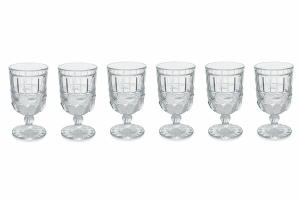 acquista Set 6 Calici in Vetro Trasparente 275 ml Villa d'Este Home Tivoli Nobilis