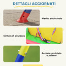 Altalena da Giardino per Bambini Trasformabile 3 in 1 Telaio in Metallo Verde      