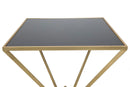 Tavolo da Bar Piramid 60x60x105 cm in Ferro e Vetro