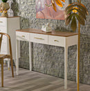 Console Fissa Matera 107x80x37 cm in Legno MDF e Ferro Bianco/Marrone