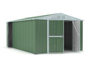 Casetta Box da Giardino in Lamiera di Acciaio Porta Utensili 327x459x217 cm Enaudi Verde