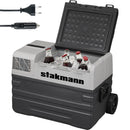 Frigorifero per Auto Barca Camper 42L con Compressore AC/DC 12V e 220V Portatile con Maniglia Grigio