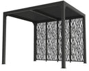 Pergola da Giardino 2,4x3x2,35 m in Alluminio con 4 Pannelli Moucharabieh Grigio Antracite