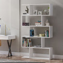 Libreria 90x157h cm 5 ripiani Volans bianca  