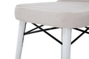 Set 2 Sedie Mimoza Crema 40x65x99 cm in Ferro e Legno