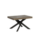 Tavolo Allungabile 120-380x90x77 cm Volantis Tortora Telaio Antracite 