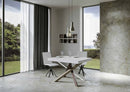 Tavolo Allungabile 120/380x90 cm Volantis Bianco Frassino Gambe Multicolore 4/C      