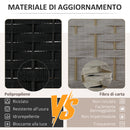 Paravento Divisorio da Interni Pieghevole a 6 Pannelli Intrecciato 240x170 cm in Polipropilene Nero      