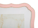 Cornice Margot Rosa 17x1,4x21,9 cm in Zinco e Vetro Rosa e Oro      
