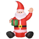 Babbo Natale Gonfiabile H120 cm Luminoso con LED Rosso