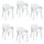 Set 6 Sedie da Giardino 61x54x79h cm Keter Elisa Chair Bianco