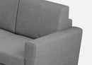 Divano Angolare 6 Posti 288x248x85 cm Yasel in Tessuto Grigio