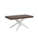 Tavolo Allungabile 200-460x90x77 cm Volantis Noce Telaio Bianco 