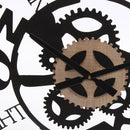Orologio da Parete Ø60 cm in Mdf e Metallo Nero