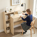 Scrivania PC Moderna 100x40x90 cm con 3 Ripiani Aperti e Cassetto in Legno      