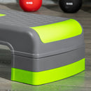 Step Fitness per Aerobica 78x28xh10-15-20 cm Altezza Regolabile in Plastica Verde e Grigio 
