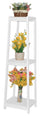 Fioriera Portavasi in Legno 35x30x120 cm Bianco