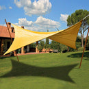 Tenda Vela Ombreggiante Quadrata 3,6x3,6m in Polietilene Ecrù