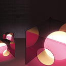 Lampada da Tavolo Quadrata Design moderno in acrilico lucido Viola