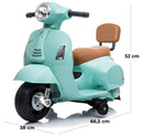 Piaggio Mini Vespa GTS Elettrica 6V per Bambini Verde Smeraldo