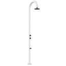 Doccia da Giardino ad Acqua Fredda in Alluminio con Timer e Lavapiedi Sined Luna Bianco 
