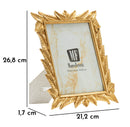 Cornice Laurel 21,2x1,7x26,8 cm in Resina e Vetro Oro      