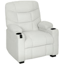 Poltrona Relax Elettrica 94x90x105 cm Reclinabile 150° con Poggiapiedi Funzione Memory Telecomando in Velluto Crema      