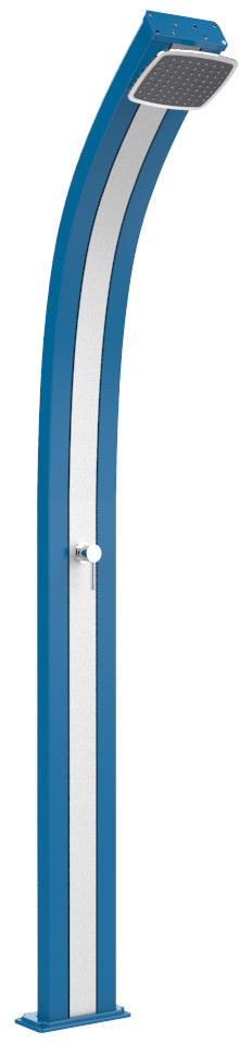 Doccia Solare da Esterno Giardino 25L Miscelatore Arkema Spring Fascia Inox Blu prezzo