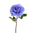 Set 4 Rose Artificiali Aperta Altezza 50 cm Blu