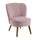 Poltrona Relax in Legno e Tessuto Colore Malva Rosa Modello Kansas 59x66x75H cm