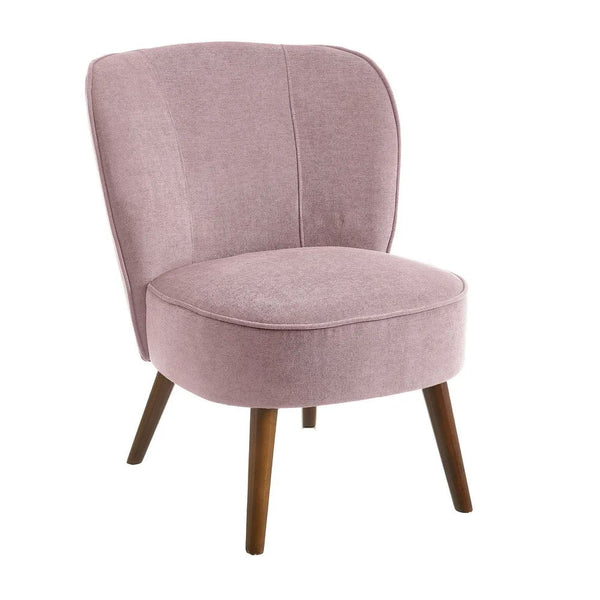 acquista Poltrona Relax in Legno e Tessuto Colore Malva Rosa Modello Kansas 59x66x75H cm