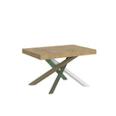 Tavolo Allungabile 120/380x90 cm Volantis Quercia Natura Gambe Multicolore 4/A      