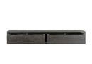Mensola da Parete con 2 Cassetti 88,2x13,4x23,7 cm in Fibra di Legno Domino Maxi Rovere Scuro