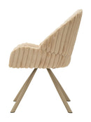 Sedia Stoccolma A crema Set 2 Pz 58x53x85 cm in Compensato e Spugna e Ferro e Poliestere Crema      