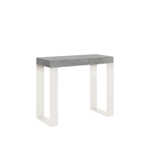 acquista Consolle Allungabile 90-196x40x77 cm Tecno Small Noce telaio Bianco