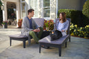 Lettino Prendisole da Giardino 187,5x58x29 cm con Cuscino in Resina Keter Jaipur Antracite