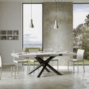 Tavolo Allungabile 120-224x90x77 cm Volantis Bianco Frassino   