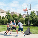 Canestro da Basket Portatile per Esterni Altezza Regolabile 245-305 cm Tabellone in Infrangibile PC Nero      
