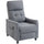 Poltrona Massaggiante  69x93x104 cm Reclinabile a 160° con Poggiapiedi e Telecomando Effetto Lino Grigio Chiaro