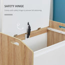 Cassapanca Baule Rettangolare 62,4x40x51,5 cm in MDF Bianca
