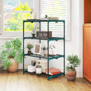 Portapiante a 4 Livelli Aperti 67x49x105 cm in Acciaio e Plastica Verde Scuro      