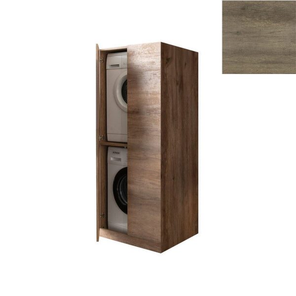 Mobile Lavanderia a Colonna per Lavatrice e Asciugatrice con Ante 70x70x174A cm in Nobilitato Unika Olmo Naturale sconto