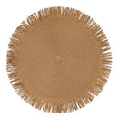 Set 4 Tovagliette con Frange Ø38x0,3 cm  in Carta effetto Juta VdE Tivoli 1996 Shades of Chocolate