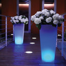 Vaso Luminoso da Giardino a LED 30x30x60 cm in Resina 5W Cedar Multicolore