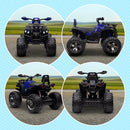 Quad Elettrico per Bambini 3-5 Anni a 12V con Fari e Pedale, in PP e Metallo 100x65x73 cm, Blu